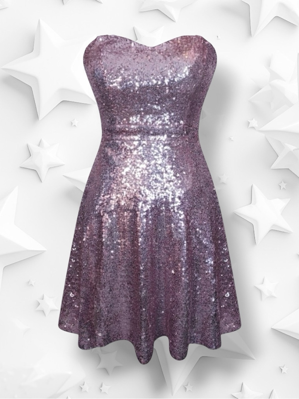 Speechless Dress Pink Mini Strapless Sequin Cutout Glam Cocktail Party 7 NWT
